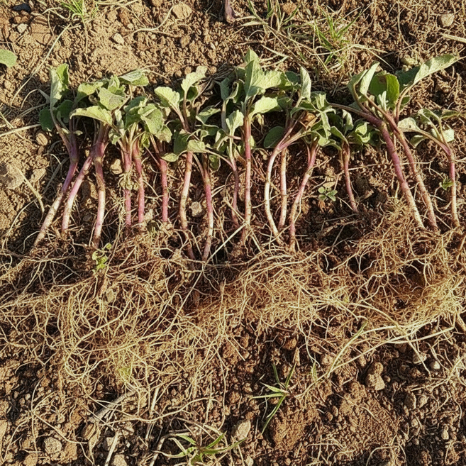 부지깽이나물 묵나물 모종, 부지꺵이 종근(뿌리)