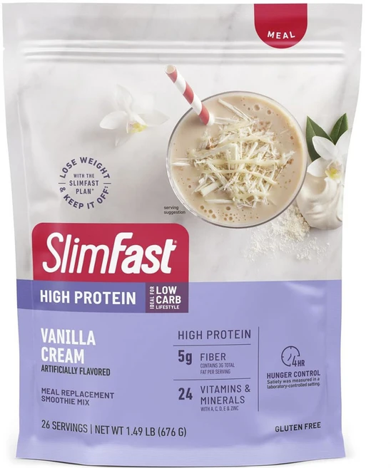 슬림패스트 하이 프로틴 스무디 믹스 바닐라 크림, 1개 - 쿠팡