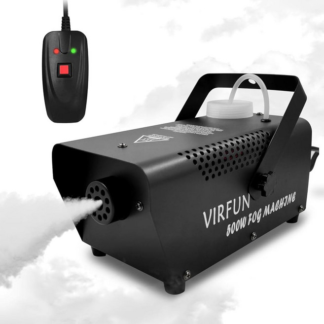 스모크 머신 유선 리모컨과 자동 모드가 있는 VIRFUN 안개 기계 할로윈 파티 야외 및 무대 효과에 완벽한 제품 500W 500ml 탱크