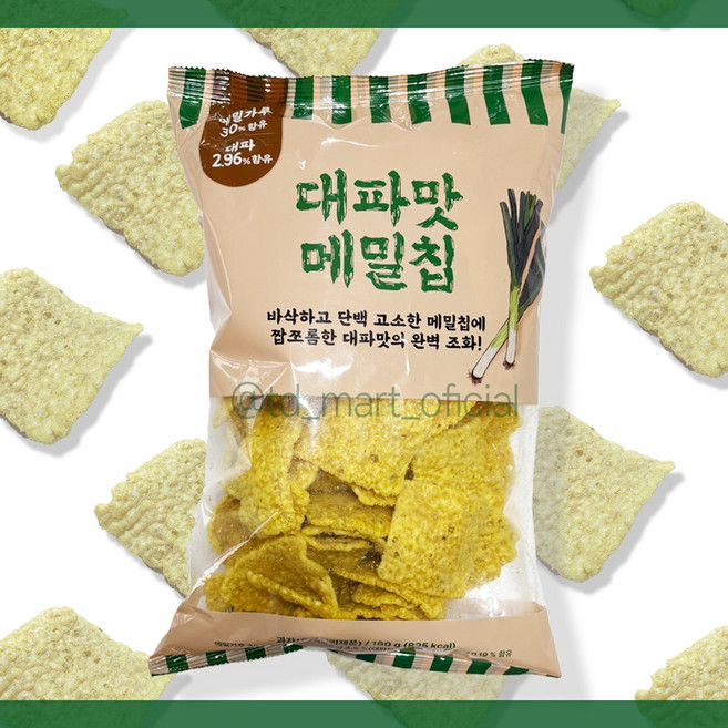 푸드킹 메밀칩(버큇칩) 대파맛, 4개, 160g