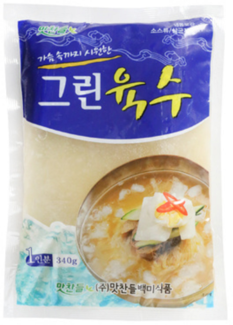 맛찬들 그린냉면육수 340g, 1개