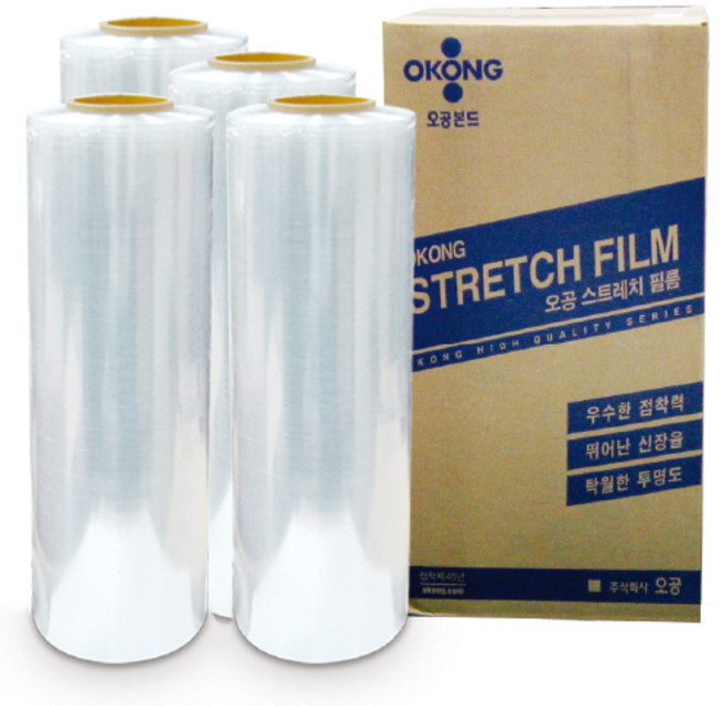 오공 스트레치필름 공업용랩 4개입 15*500*300m(4개입), 4개