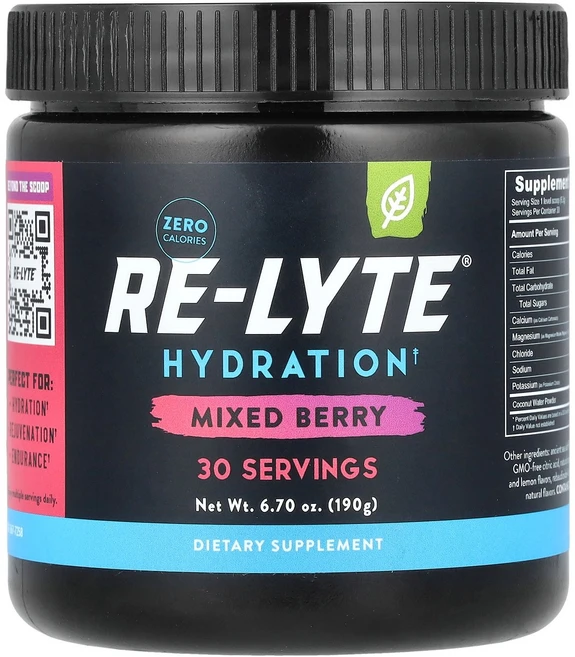레드몬드 리 라이트 하이드레이션 믹스 베리 6.7온스 190g Redmond Re Lyte Hydration Mixed Berry 6.7oz, 1 - 쿠팡