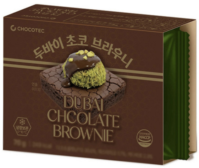 초코텍 두바이 초코 브라우니, 70g, 4개