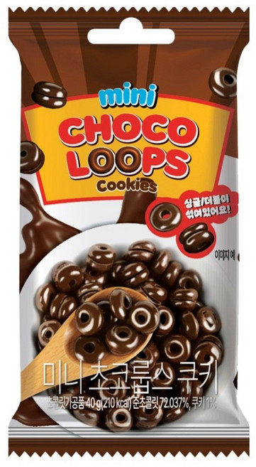 미니초코룹스쿠키, 3개, 40g