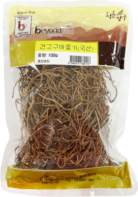 펌프킨 국산 건고구마순(고구마줄기), 1개, 100g