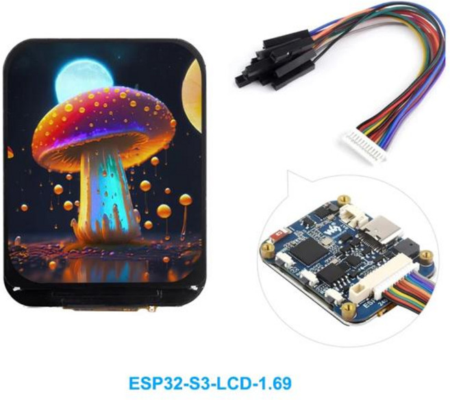 Waveshare ESP32-S3 Arduino IDEESP-IDF용 1.69인치 IPS 터치 LCD 디스플레이 개발 보드 240280 ST7789V2 SPI 디스플레이 모듈, 01 ESP32-S3-LCD-1.69, 1개, [01] ESP32-S3-LCD-1.69