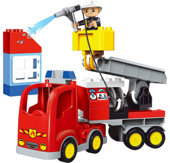 블록피아 키드두 블록 소방트럭 소방차 듀플로 호환 유아 블럭, 1개