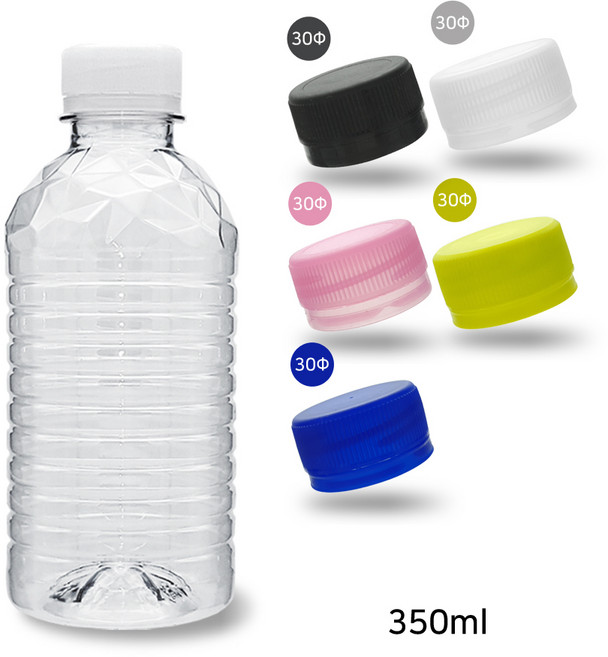 MIR 생수공병 원형 350ml (200개), 블랙