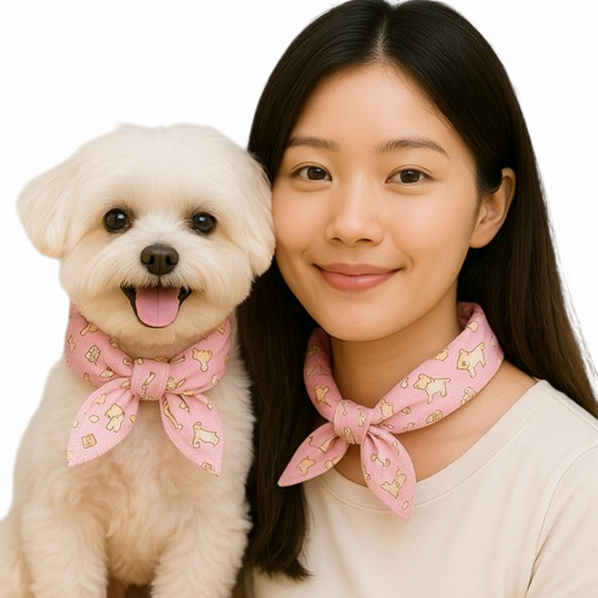 그램도그 강아지 쿨스카프 쿨링 넥쿨러, 1개, 핑크