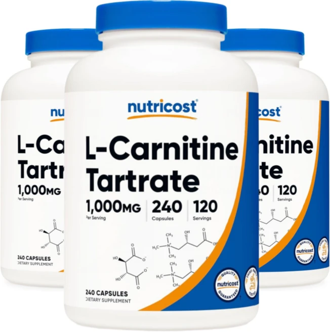 뉴트리코스트 L-카르니틴 타르트레이트 1000mg 캡슐, 3개 - 쿠팡