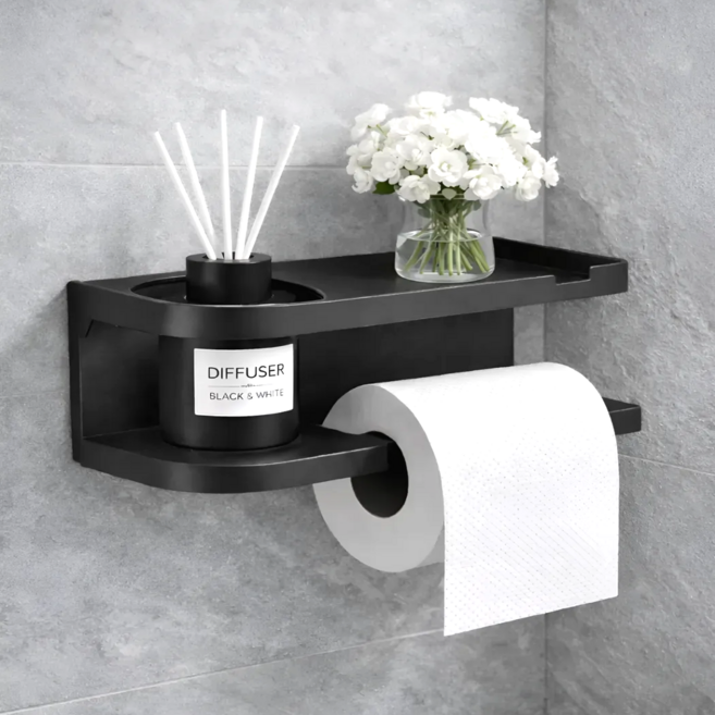 인즈홈 무타공 다양한 수납가능한 인테리어용 디퓨저홀더 휴지걸이, 그레이, 1개