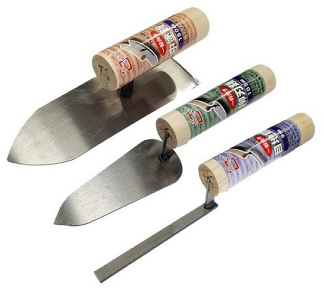 타바타 흙손 렝가고대 메지고대 미장공구 3종 세트 TKS-123, 1개