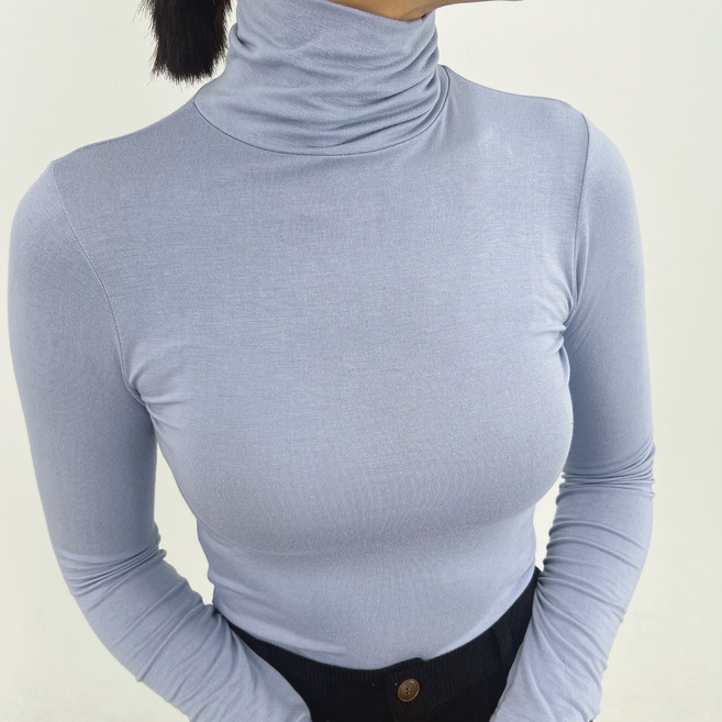 국산 8 컬러 레이어드 폴라티 모달 이너 티셔츠 빅사이즈 목티