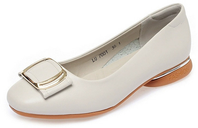 꾸꾸지민 2.5cm 금장 리본 플랫슈즈 부드럽고 발편한 단화 로퍼