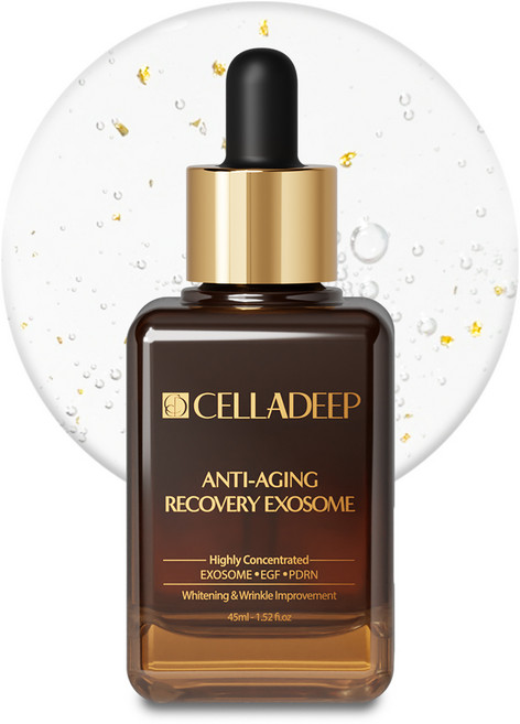 셀라딥 탄력 주름 개선 PDRN 엑소좀 EGF 안티에이징 리프팅 골드 앰플 세럼, 1개, 45ml