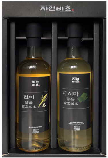 찬들마루 자연발효 다시마식초 500ml+현미식초 500ml, 500ml, 1개