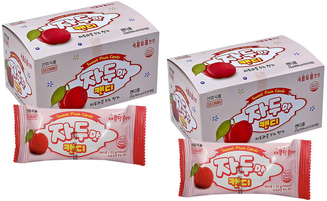 선미식품 자두맛 세계 수입 과자 스낵 츄잉, 22g, 60개