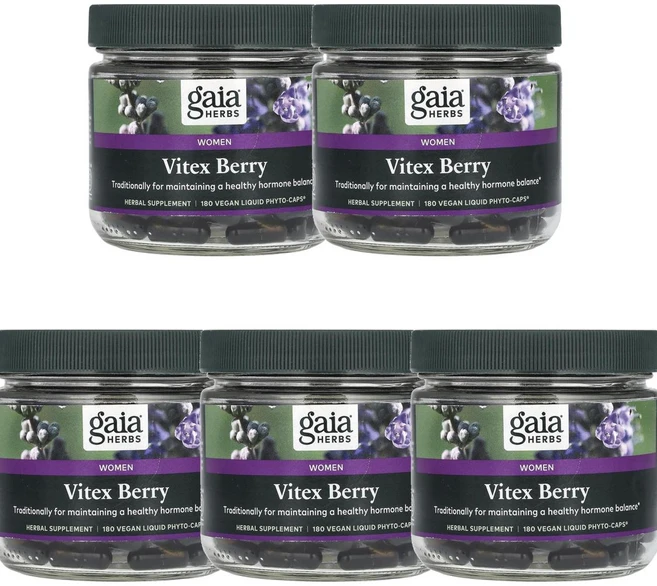 가이아 허브 여성용 바이텍스 베리 캡슐, 180정, 5개 - 쿠팡