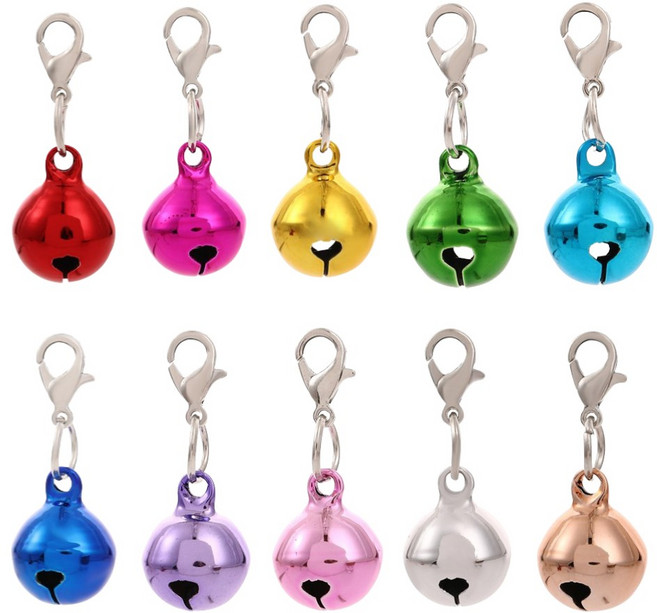 바이유즈 딸랑이 미니방울 고리장식, 10개, 혼합