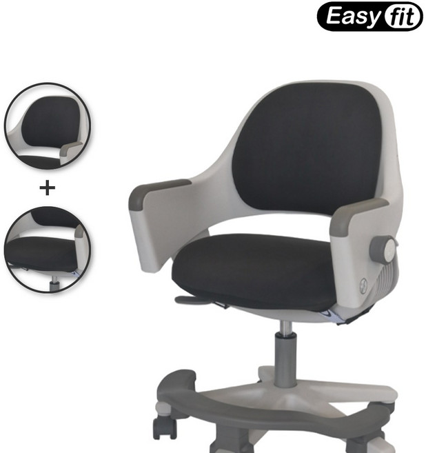 이지핏 시디즈 링고 의자커버 호환커버 2중폴리스판 원단, 2중폴리스판-블랙