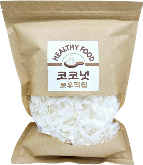 코코넛 로우띡칩 100% 코코넛칩 홈메이드 영양간식, 500g, 1개
