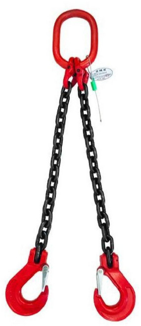 ZCBVZCBVZCBV 쿠사리체인 2줄 크레인 쇠사슬 견인 낙하산 체인 후크 슬링 호이스트 특강 로드 낙줄 리프팅 인양 고리, 1개