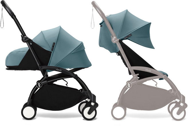 Stokke(스토케)[공식][세트 상품][맞춤 가능]신생아~22kg YOYO3(요요) 유모차 블랙 프레임/뉴본 팩 & 6+ 컬러 팩 토프 패션 커스터마이즈 순간적으로 개폐가능, 상세페이지 참조