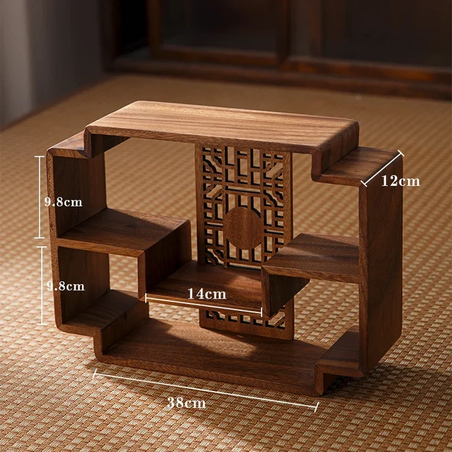 호두 보관대 작은 책상용 찻잔 보구 랙 새로운 중국식 다실 커피 테이블 보관컵 랙 디스플레이 랙, 03 Bogujia A