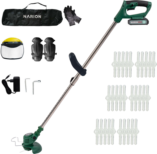 나리온 무선 전동 충전 예초기 제초기, 4.0Ah 배터리 풀세트, 1세트