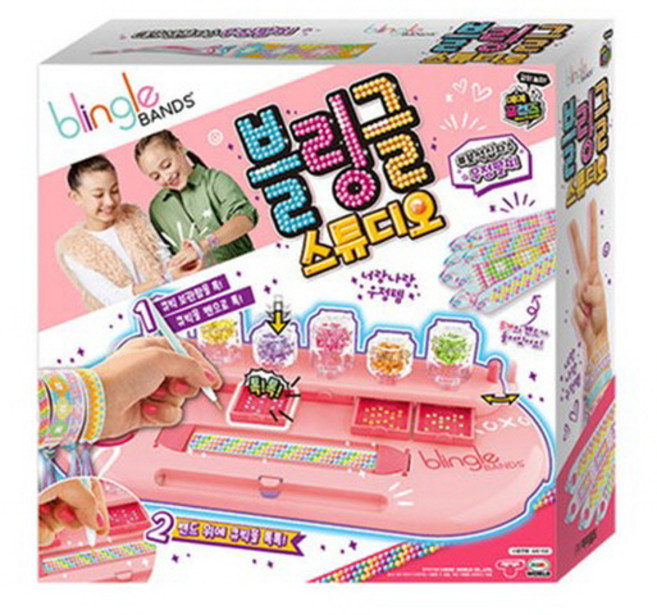 미미프렌즈 블링글 스튜디오 보석 십자수 팔찌 만들기, 1개