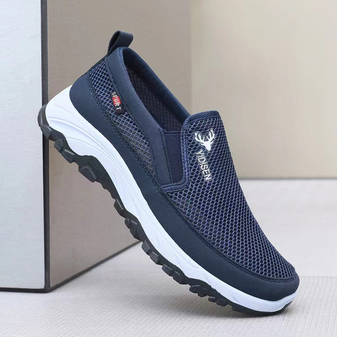 남성 메쉬 슬립온 여름 경량 니트 메쉬 스니커즈 운동화 망사 단화 니트 운동화 발편한 여름 메쉬 슬립온 남성 런닝화 워킹화 X8-03
