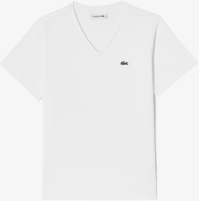 [라코스테 공식] 여성 베이직 브이넥 반팔 티셔츠 TF833E-56G 001