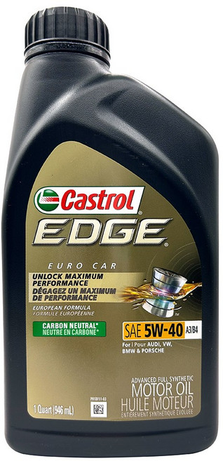 Castrol EDGE Euro 5W40 全合成機油 美國產 946ml, 5W-40, 6個