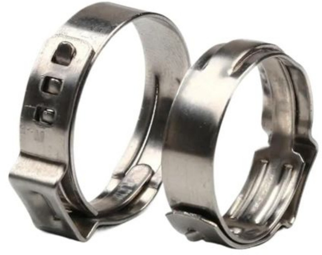 130pcs 싱글 이어 스텝리스 호스 클램프 1PC 클립 플라이어 721mm 304 스테인리스 스틸 인치 링플라이어 포함, 01 130pcs with plier