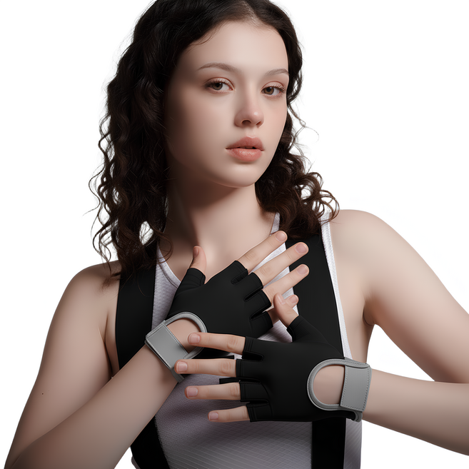 로랑스 3세대 굳은살방지 미끄럼방지 여자 헬스 장갑 여름 필라테스 여성 등산 스피닝 요가 운동, 제트 블랙, 1개