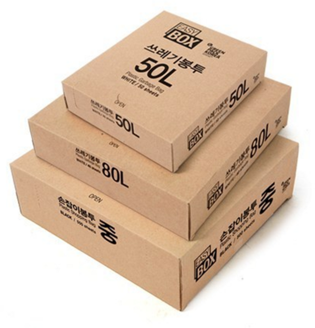 이지박스 쓰레기봉투 30L 블랙 100매 티슈처럼 뽑아쓰는 비닐봉투, 1ml, 1개