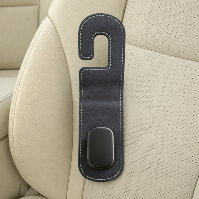 아로미살롱 공식 차량용 가방걸이 헤드레스트 후크 2P 세트 자동차 수납 걸이 뒷좌석 옷걸이 쇼핑백 정리, 그레이, 1세트