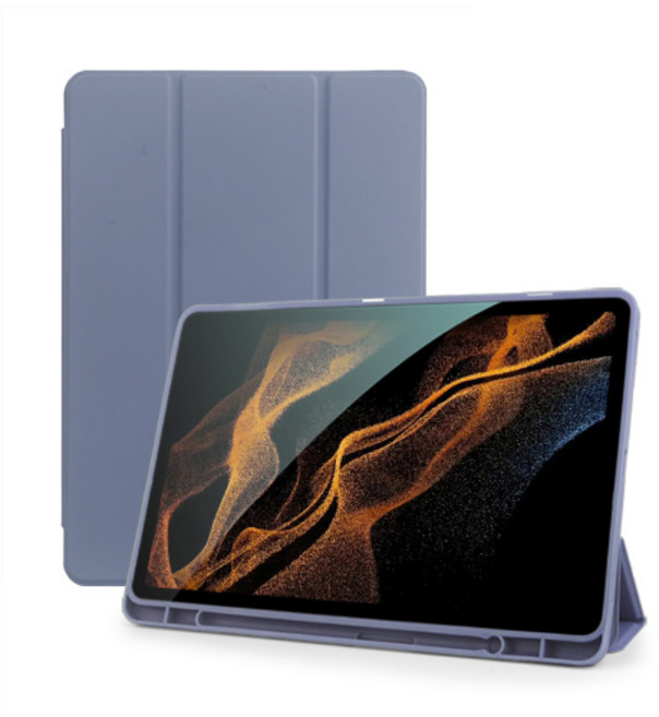 로랜텍 펜슬 수납 태블릿 케이스, 퍼플, 1개