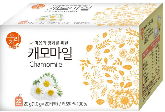 우리차 캐모마일 허브차, 1g, 20개입, 1개