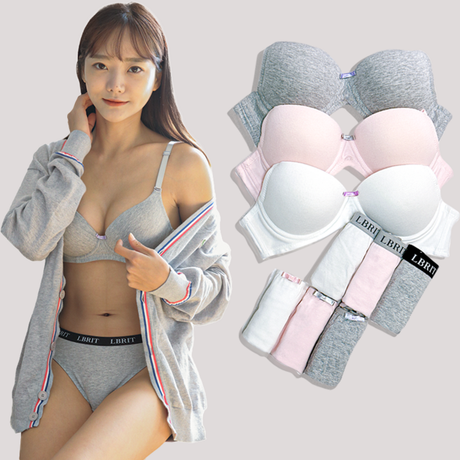 엘브릿 브라 3종 + 팬티 6종 브라팬티세트