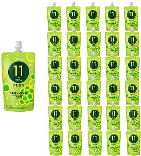 빙그레 곤약젤리 청포도, 130g, 30개