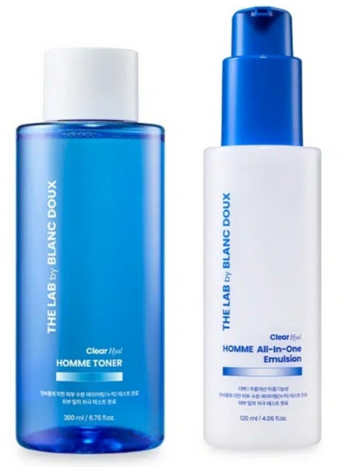 더랩by블랑두 클리어히알옴므 토너 200mL + 올인원에멀전 120mL, 1세트