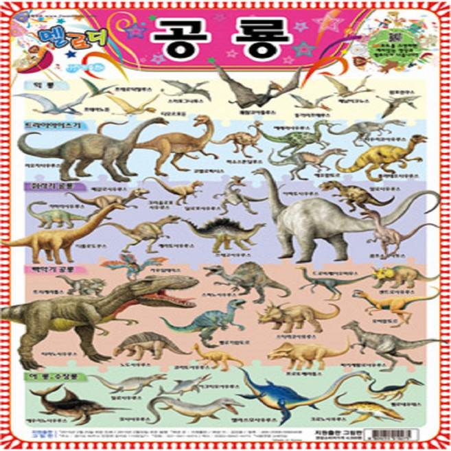 지원출판 멜로디 벽보 - 한글/숫자/영어/구구단/자동차/세계지도/과일/한자/동물, 공룡