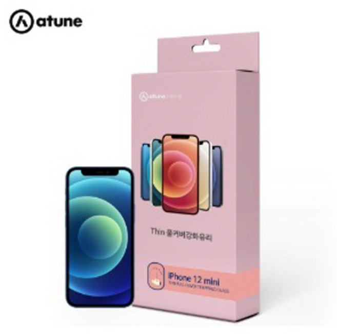 킹아이폰 에이튠 아이폰12 미니 강화유리 휴대폰 액정보호필름 풀커버 1+1 총 2매, 2개