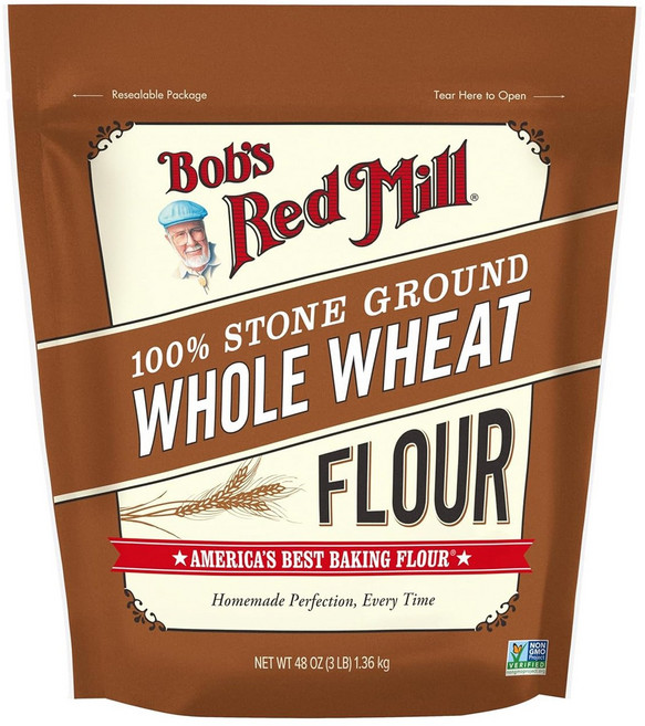 Bob's Red Mill 全麥麵粉, 1個, 1.36kg