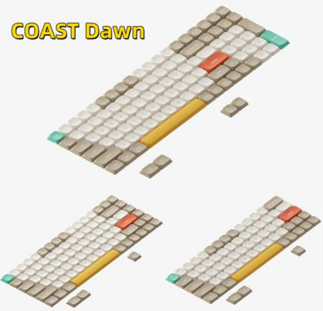 NuPhy nSA 프로필 Shine-through PC 키캡 투명 로우 프로파일 AIR75/AIR75 V2/AIR96용 에어 시리즈, [04] For Air96 V2, [02] COAST Dawn