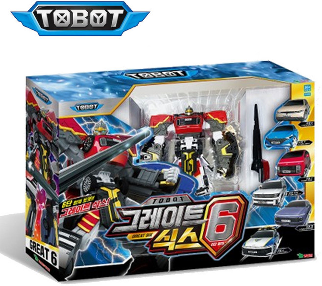 또봇 아동용 그레이트 식스 로봇장난감, 혼합색상, 1개
