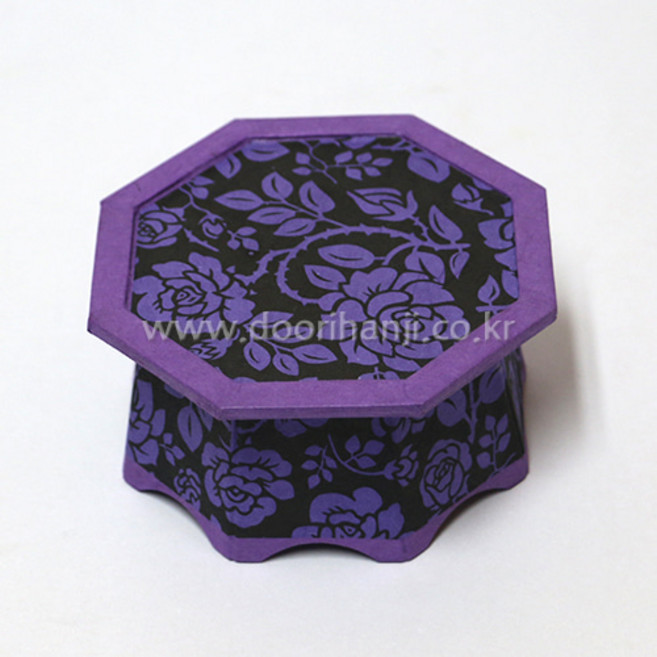 한지 보석함 DIY 한지공예 만들기세트 두리한지공방, 01.다용도미니팔각상(2)_보라