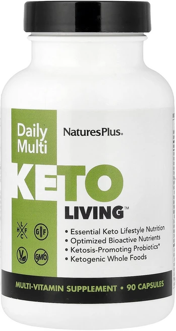 NaturesPlus 네이처스플러스 케토 리빙 멀티 90 캡슐 건강관리 영양제, 1개, 90정 - 쿠팡